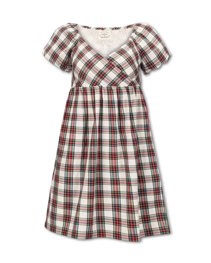 Puff Sleeve Crossover Dress