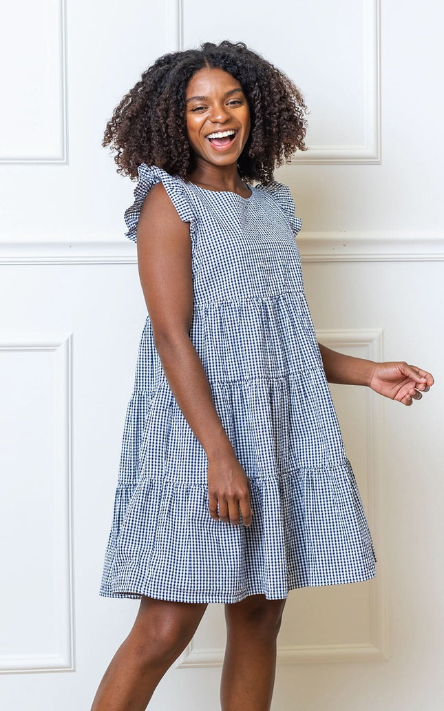 Flutter Sleeve Organic Tiered Dress