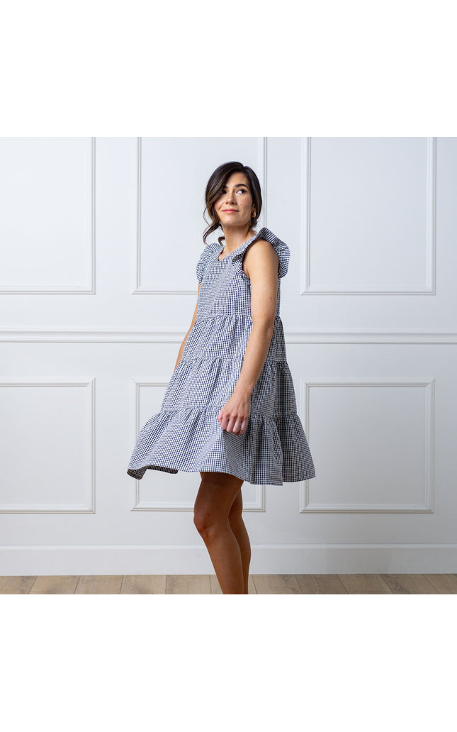 Flutter Sleeve Organic Tiered Dress