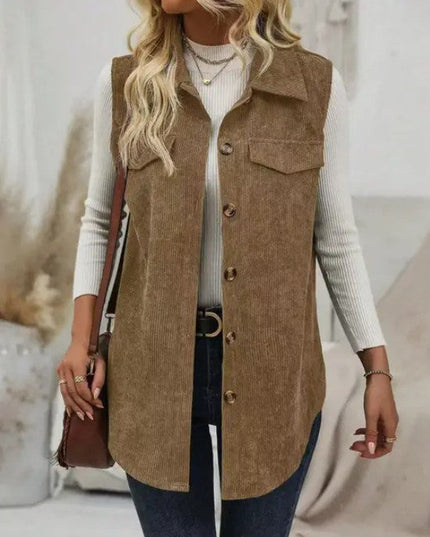 Corduroy Buttoned Vest