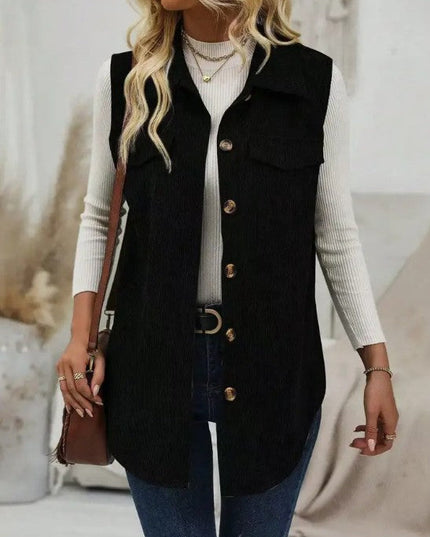 Corduroy Buttoned Vest
