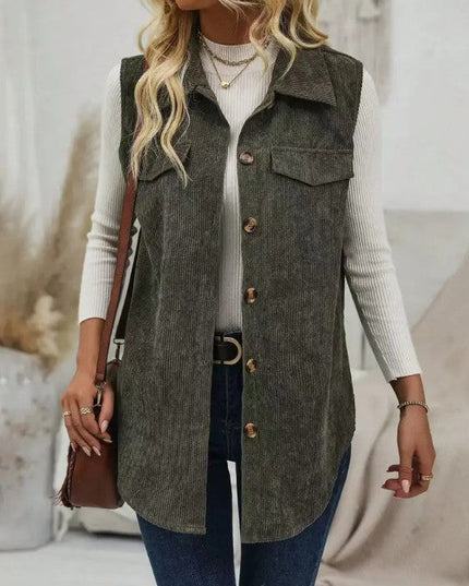 Corduroy Buttoned Vest