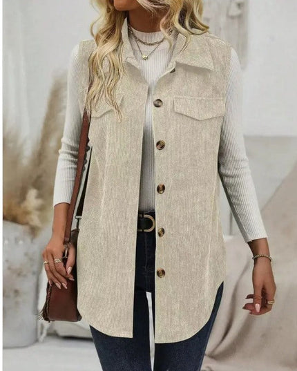 Corduroy Buttoned Vest