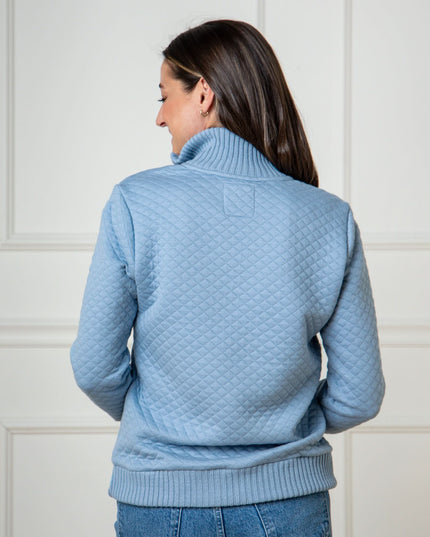 Quilted Half Zip Pullover