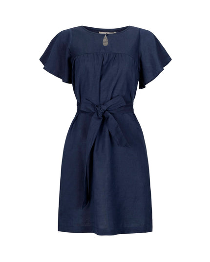 Linen Keyhole Dress