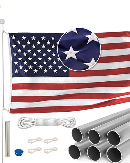 EZ Pole Sectional Flagpole - Made in USA - 5 Year Warranty