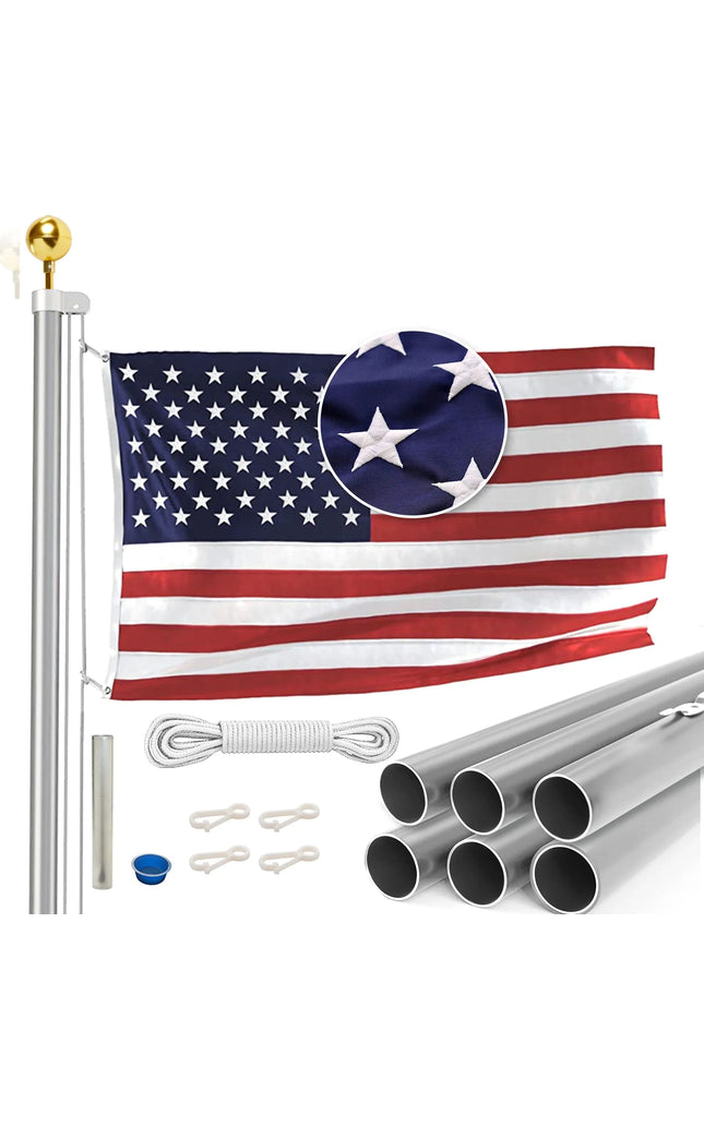EZ Pole Sectional Flagpole - Made in USA - 5 Year Warranty