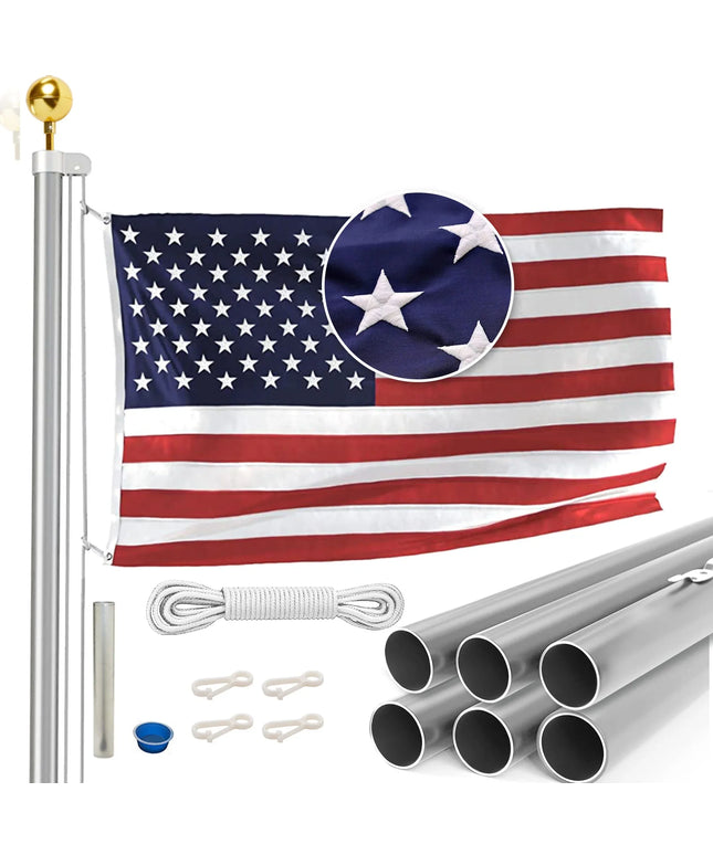 EZ Pole Sectional Flagpole - Made in USA - 5 Year Warranty