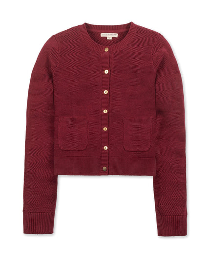 Organic Chevron Stitch Cardigan