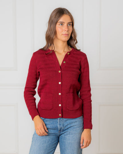 Organic Chevron Stitch Cardigan