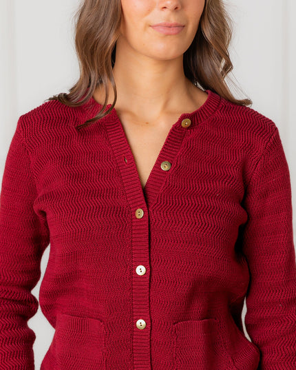 Organic Chevron Stitch Cardigan