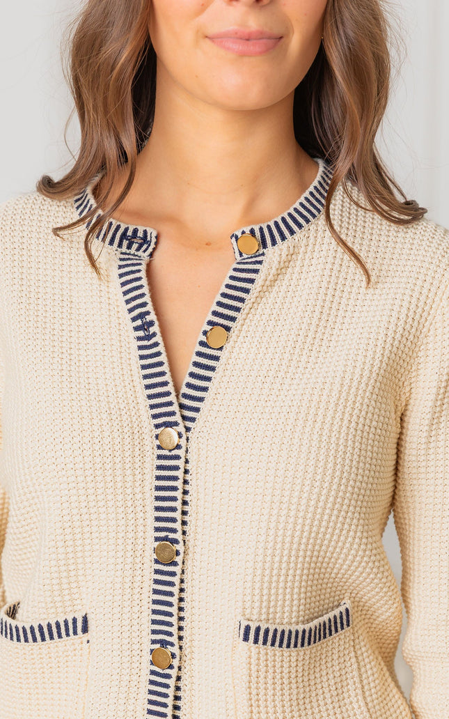 Organic Tweed Sweater Cardigan