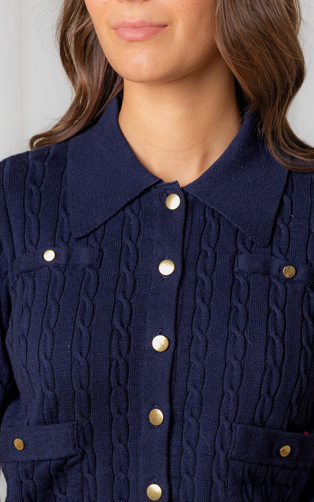 Organic Collared Cardigan - Women