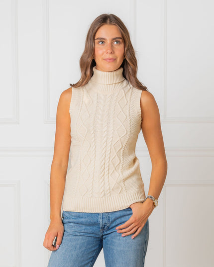 Organic Sleeveless Turtleneck