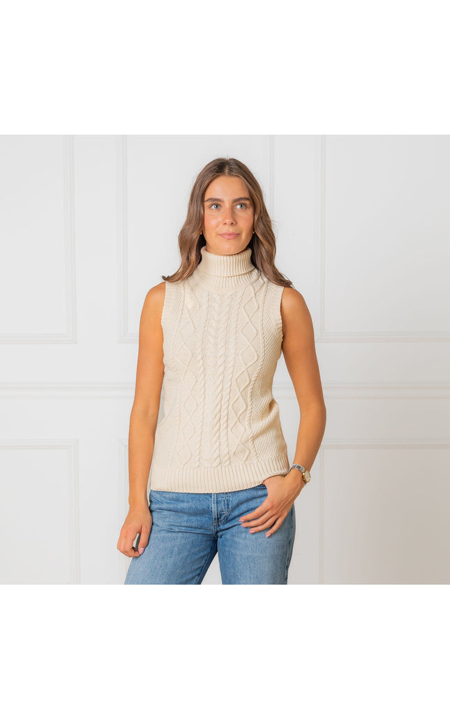 Organic Sleeveless Turtleneck