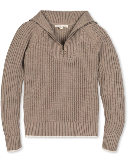 Organic Raglan Half Zip Sweater