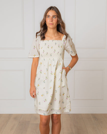 Organic Bell Sleeve Smocked Dress