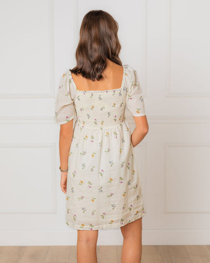 Organic Bell Sleeve Smocked Dress