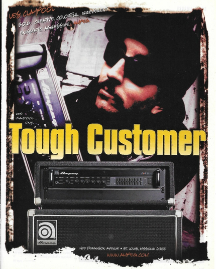 AMPEG AMPS - LES CLAYPOOL of PRIMUS - 1998 Print Advertisement