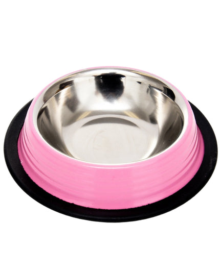 Country Living Set of 2 Ribbed Non-Slip Pet Bowls – Carnation Pink
