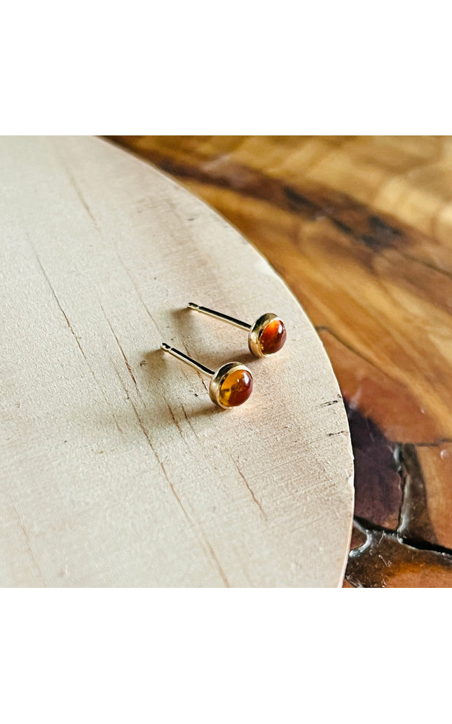 CITRINE STUD EARRINGS