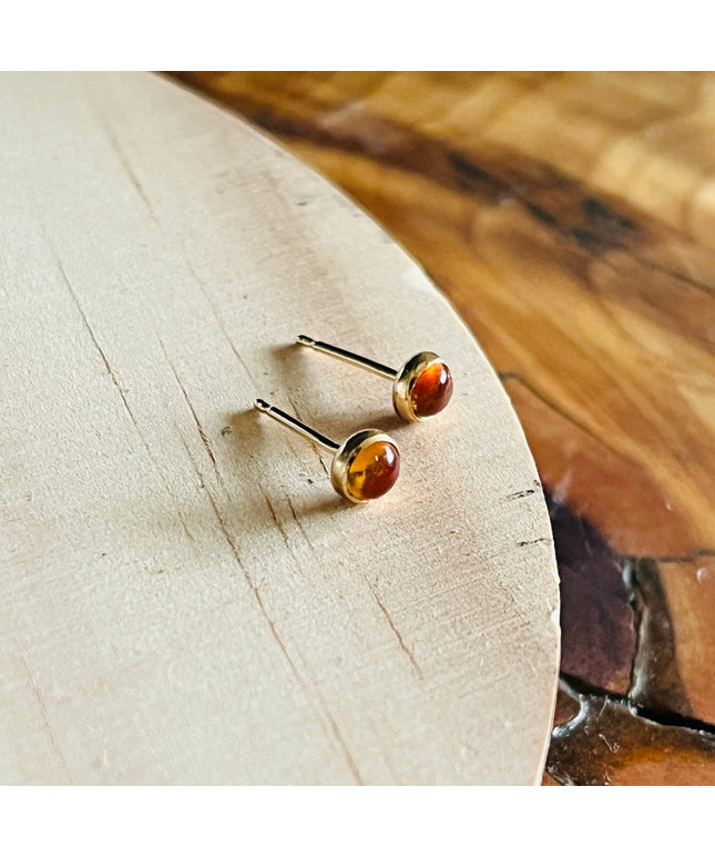CITRINE STUD EARRINGS