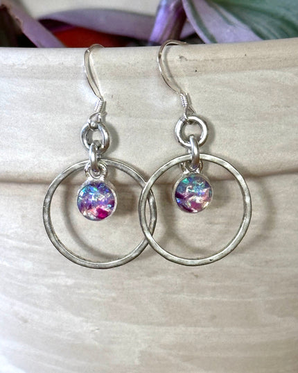 Ava Hammered Circle Earrings