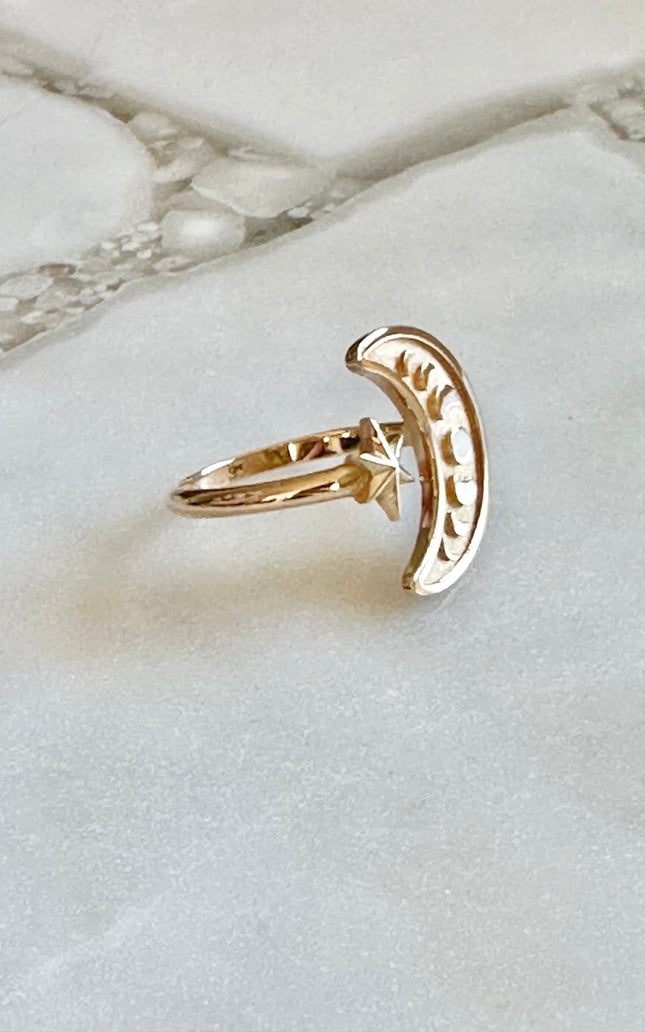 Bronze Adjustable Moon Phase Ring