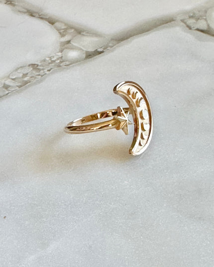 Bronze Adjustable Moon Phase Ring