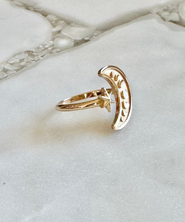Bronze Adjustable Moon Phase Ring