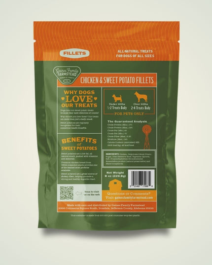 Chicken and Sweet Potato Fillets