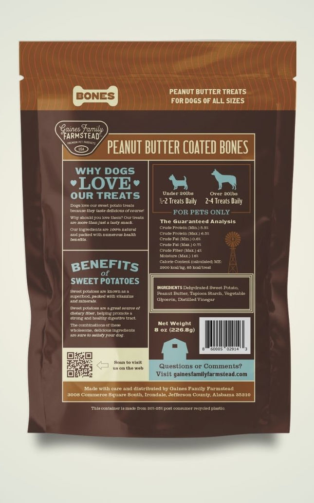 Peanut Butter Sweet Potato Bones