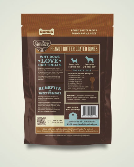 Peanut Butter Sweet Potato Bones