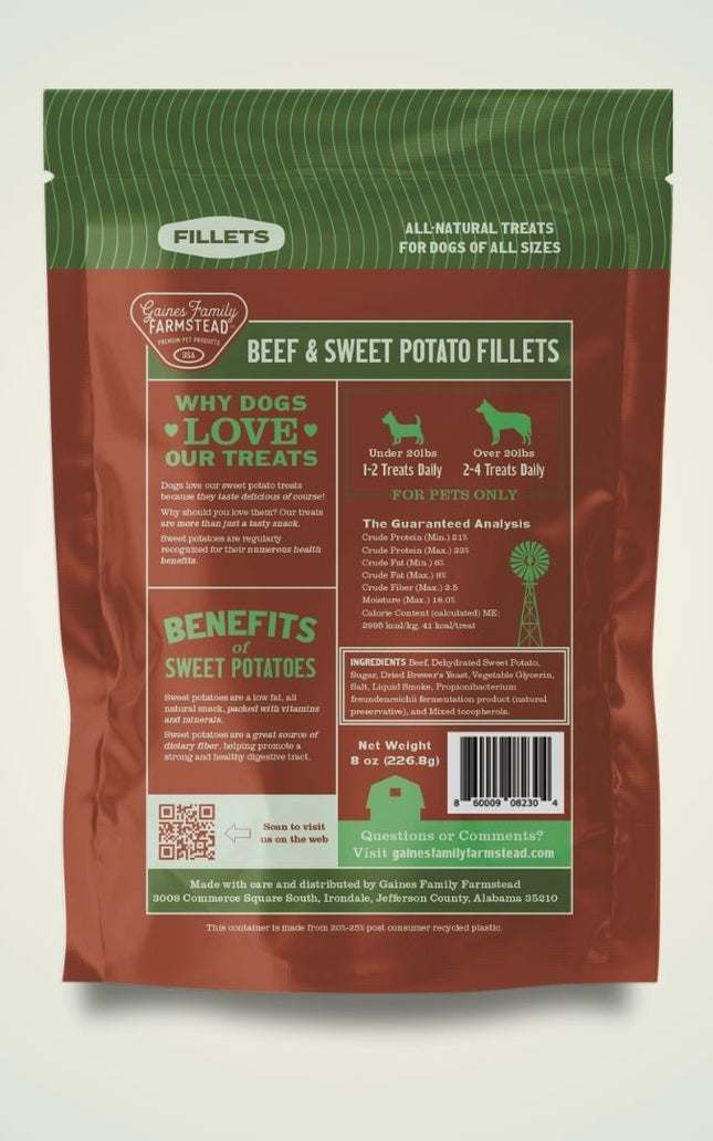 Beef and Sweet Potato Fillets