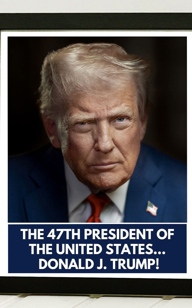 Donald J. Trump 47th President of the United States Picture Frame | Cool Trump President | Trump Picture Frame 682450 - GOP
