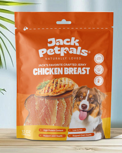 Jack PetPals Handcrafted Jerky Chicken Breast Dog Treats (12oz)