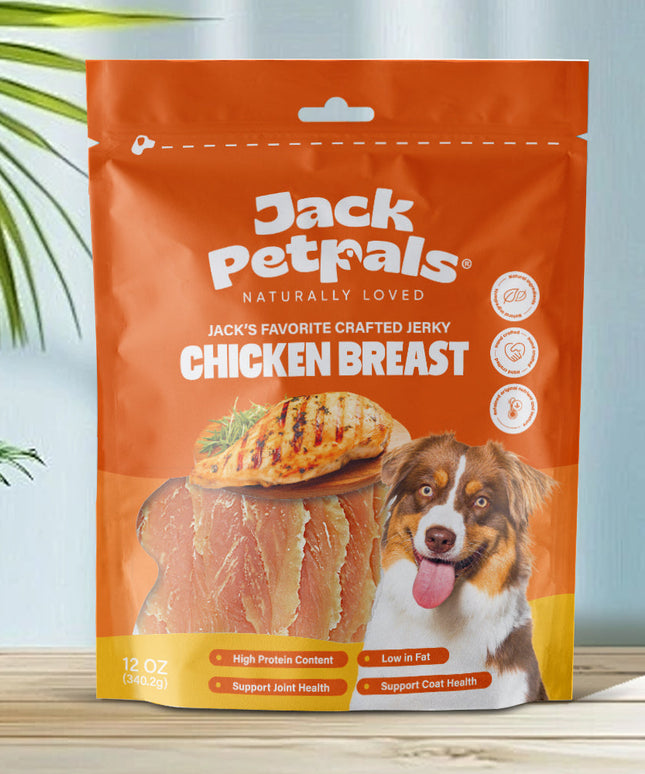 Jack PetPals Handcrafted Jerky Chicken Breast Dog Treats (12oz)