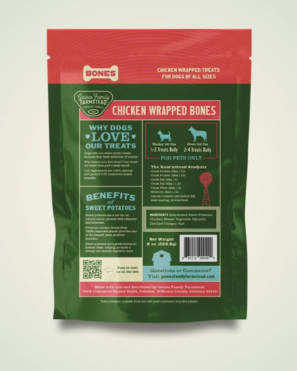 Chicken Wrapped Sweet Potato Bones