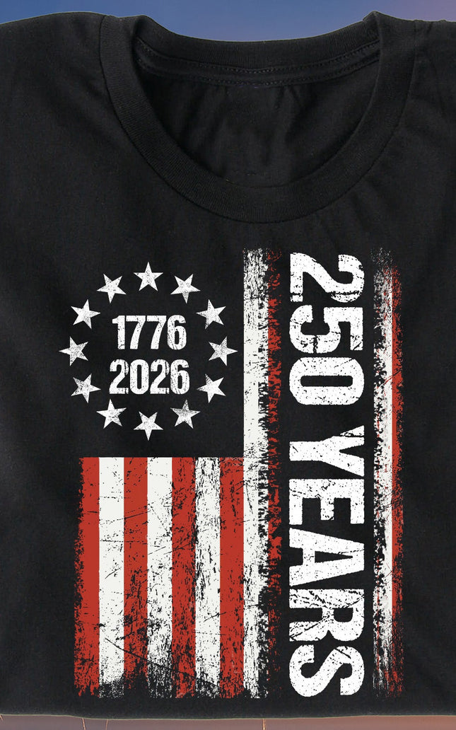 Happy 250 Years Birthday USA Shirt | Patriotic 4th of July 1776–2026 T-Shirt | America 250th Anniversary | Independence Day Shirt 682486