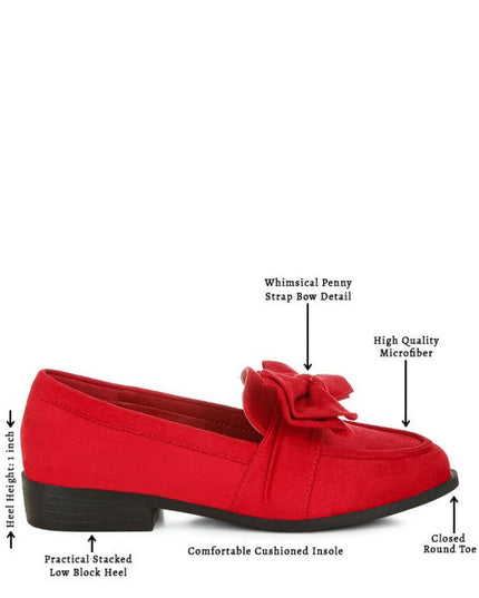 Havisham Bow Accent Heeled Loafers