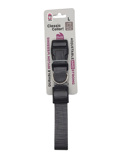 Quick-Release Nylon Dog Collar – Stylish & Durable, Adjustable Fit