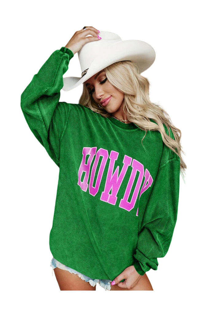 Women Full Size Howdy Graphic Round Neck Sweatshirt