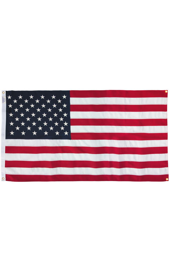 Polyester American Flag with Grommets Along Edges for Wall Hanging - Indoor or Outdoor *Made in USA*