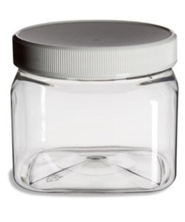 Clear PET Plastic Grip Dry/Liquid Food Storage Jars w/ Caps (Food Grade - BPA Free)