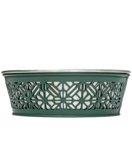 Country Living Set of 2 Stainless Steel Dog Bowls – Farmhouse Style, Ideal for Small to Medium Dogs