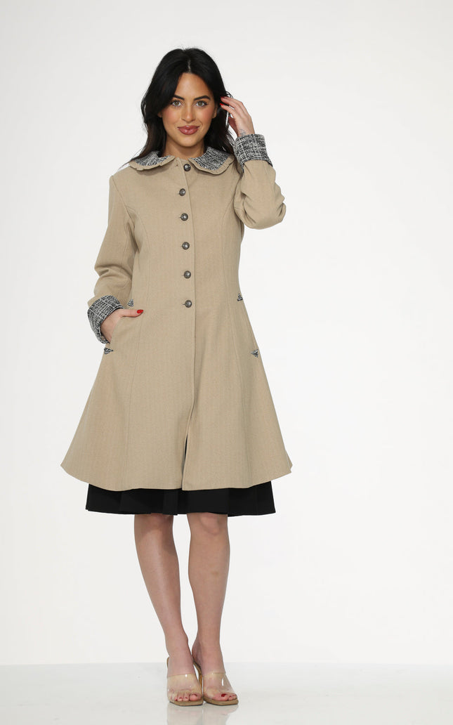 34520 Camel Swing Coat