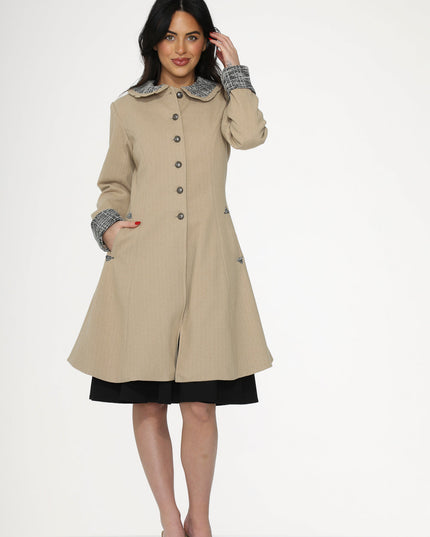 34520 Camel Swing Coat