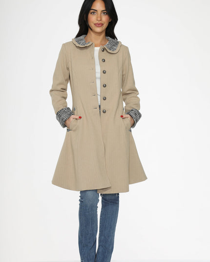 34520 Camel Swing Coat