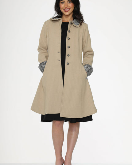 34520 Camel Swing Coat