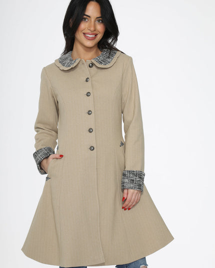 34520 Camel Swing Coat